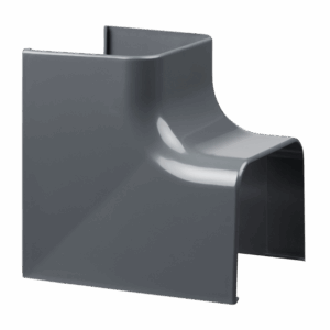 Haakse binnenbocht GRIJS 80x60 mm voor airco montagekanaal DOOS met 6 stuks