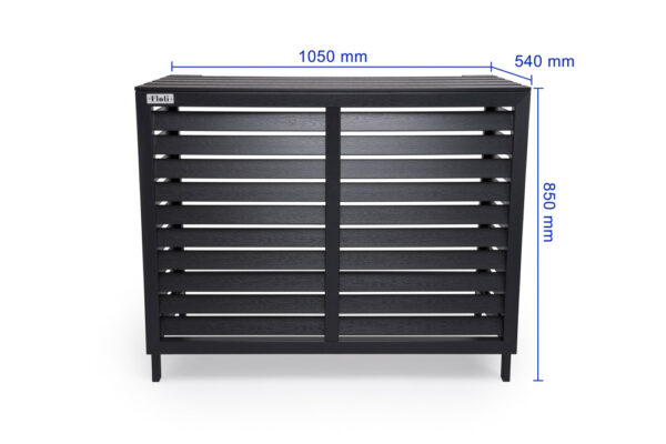 Airco-Cover Floli Kunststof Houtlook ZWART - Afbeelding 8