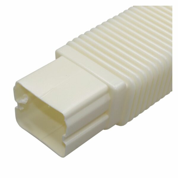 Flexibele slang Crèmewit 80x60 mm voor airco montagekanaal DOOS met 4 stuks - Afbeelding 2