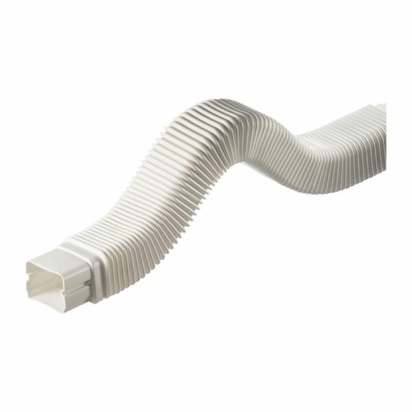 Flexibele slang Crèmewit 80x60 mm voor airco montagekanaal DOOS met 4 stuks - Afbeelding 3