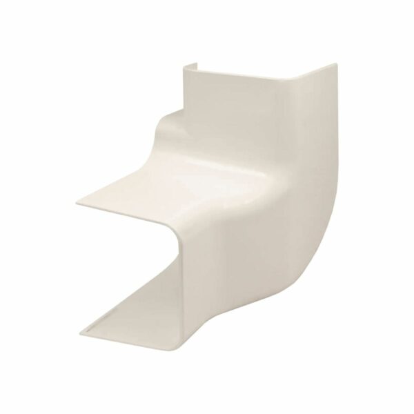 Linker bocht - verticaal / horizontaal Crèmewit 80x60 mm voor airco montagekanaal DOOS