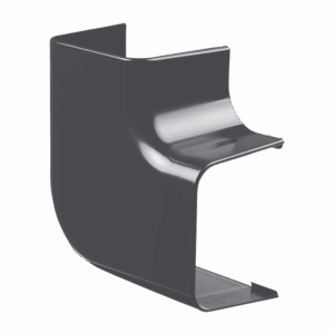 Haakse platte bocht GRIJS 80x60 mm voor airco montagekanaal DOOS 8 stuks